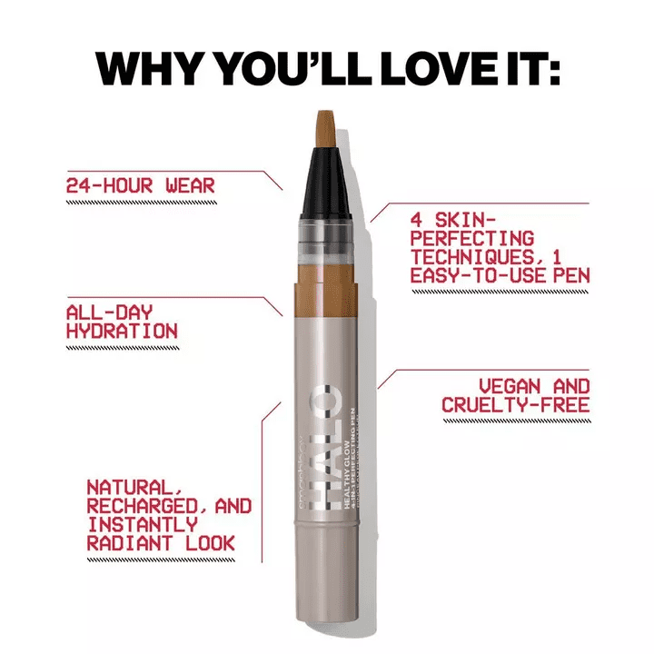 Halo Healthy Glow 4-in-1 Perfecting Pen Concealer with Hyaluronic Acid - Imagen 2