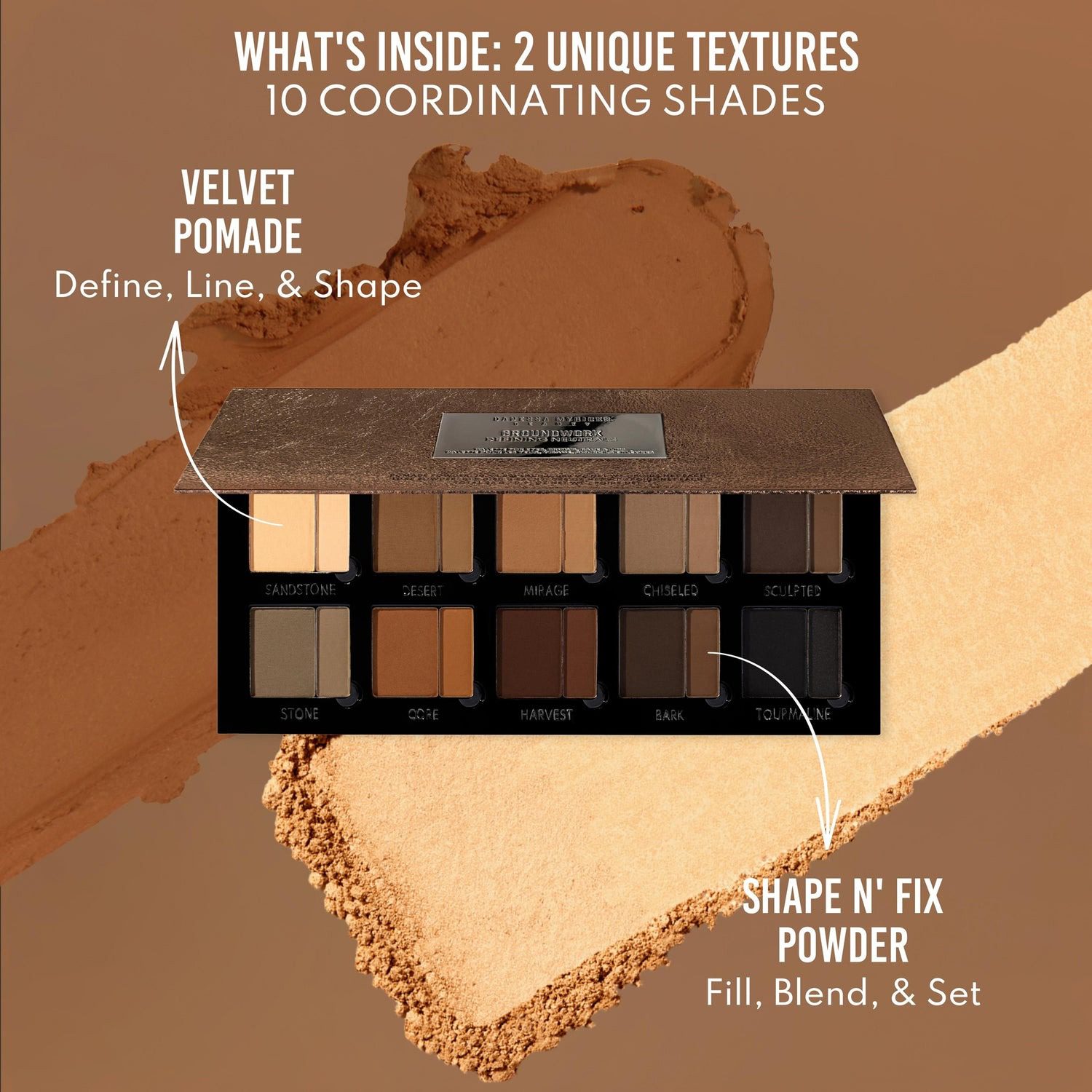 Danessa Myricks Beauty Groundwork: Defining Neutrals - Palette For Eyes, Brows, Face & Lips - Imagen 2