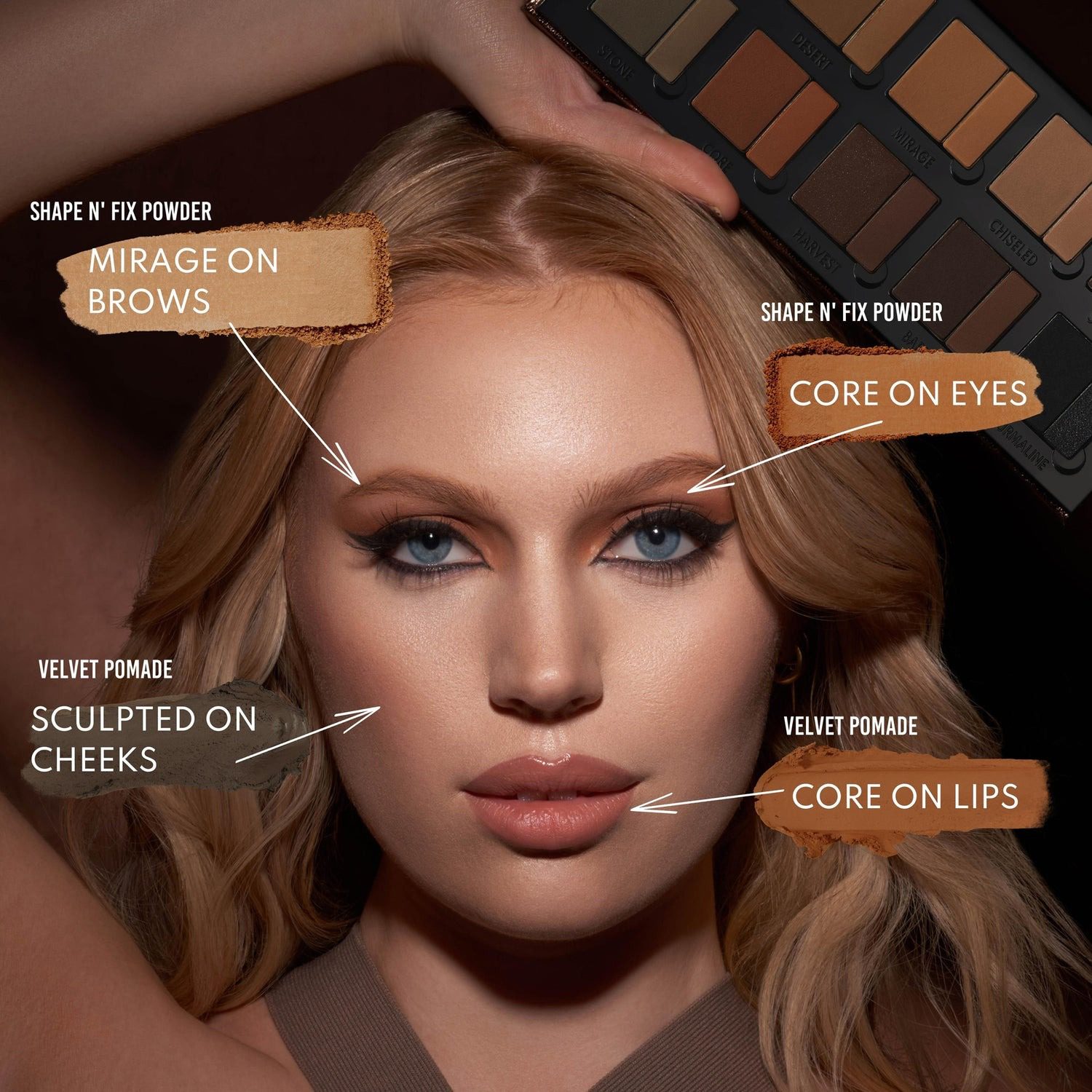 Danessa Myricks Beauty Groundwork: Defining Neutrals - Palette For Eyes, Brows, Face & Lips - Imagen 7