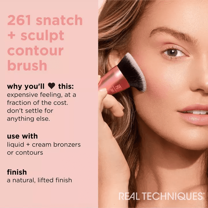 Real Techniques Snatch + Sculpt Contour Makeup Brush - Imagen 2