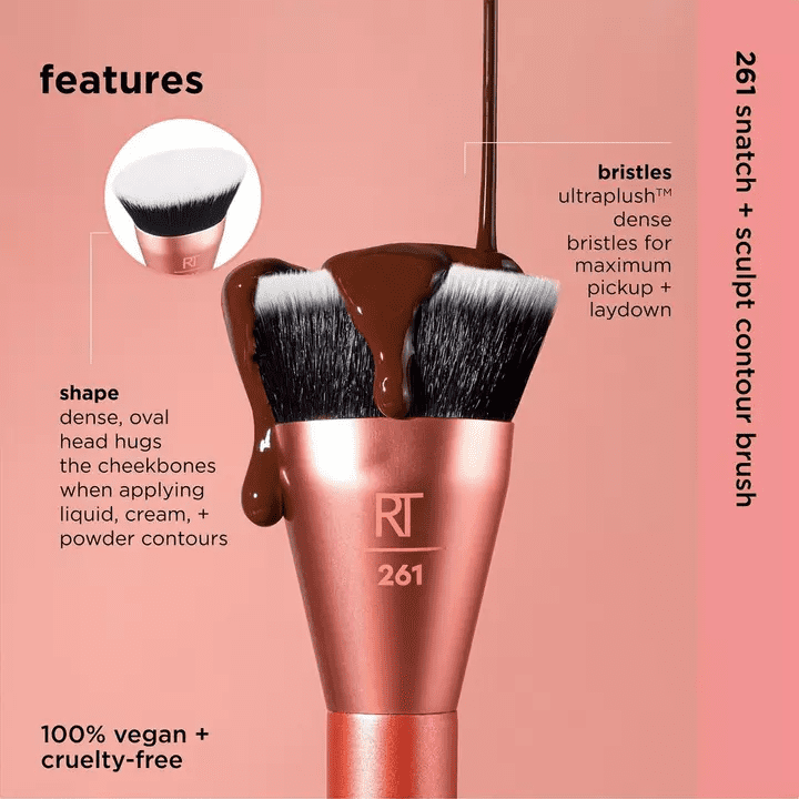 Real Techniques Snatch + Sculpt Contour Makeup Brush - Imagen 5