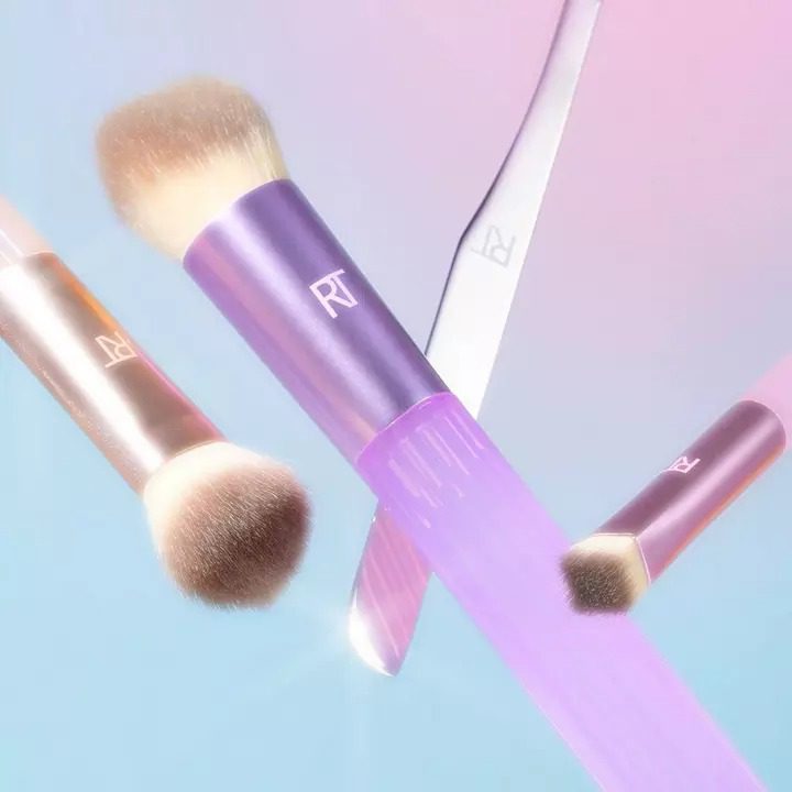 Real Techniques Pastel Pop Plumped Up Base Makeup Brush Set - Imagen 4