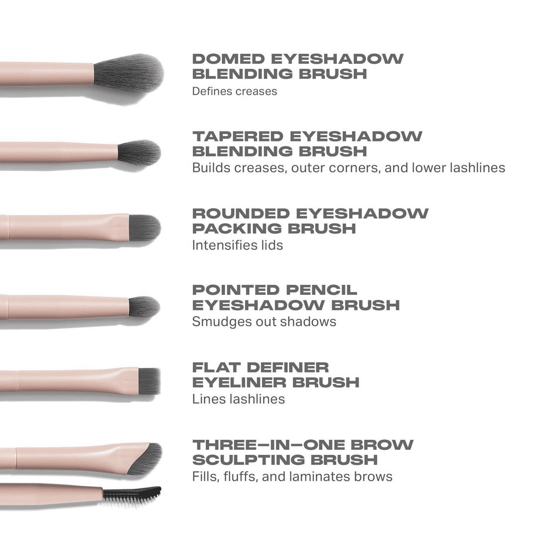 Morphe Eye Shaping Essentials Bamboo & Charcoal-Infused Eye Brush Set - Imagen 3