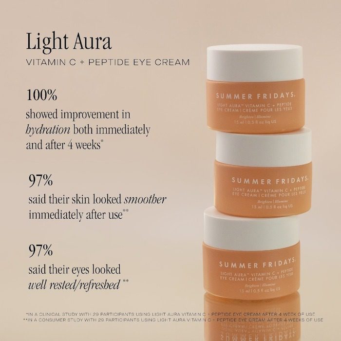Summer Fridays Light Aura Vitamin C + Peptide Eye Cream - Imagen 2