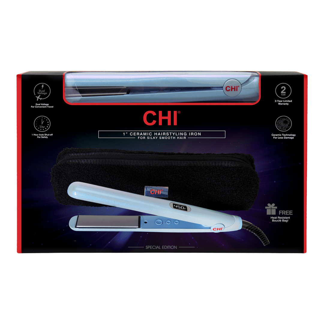 Chi Cosmic Ice 1" Digital Silver Ceramic Hairstyling Iron - Imagen 2