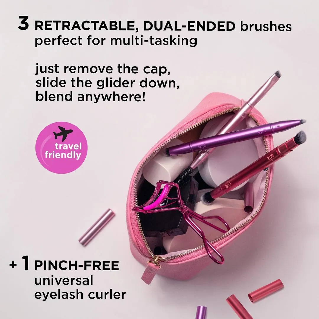 Real Techniques Double Time Makeup Brush + Lash Curler Set - Imagen 3