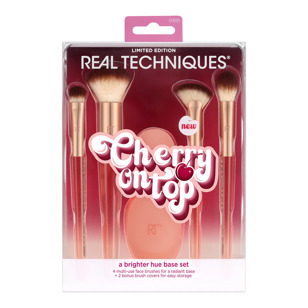 Real Techniques Cherry On Top A Brighter Hue Base Brush Set - Imagen 4