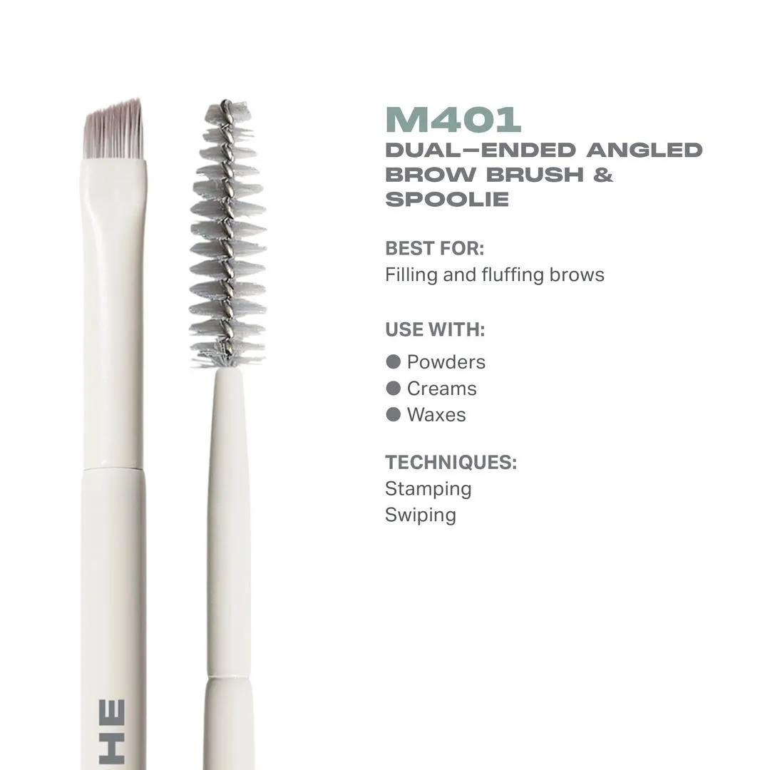 Morphe M401 Dual-Ended Angled Brow Brush & Spoolie - Imagen 2