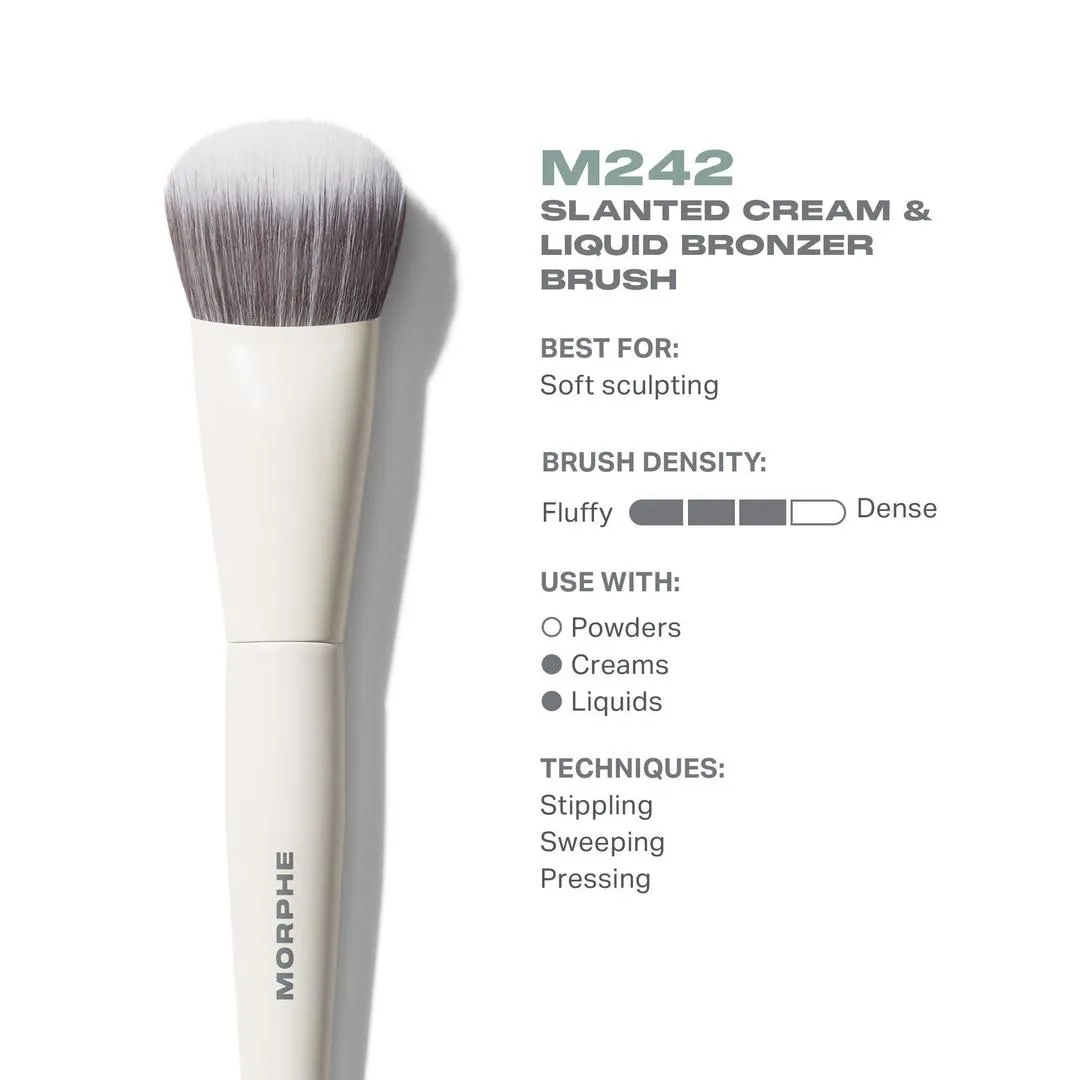 Morphe M242 Slanted Cream & Liquid Bronzer Brush - Imagen 3