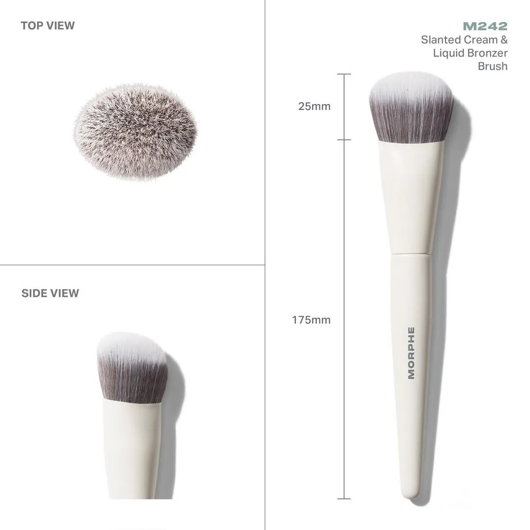 Morphe M242 Slanted Cream & Liquid Bronzer Brush - Imagen 2