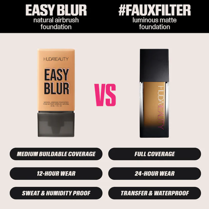HUDA BEAUTY Easy Blur Natural Airbrush Foundation with Niacinamide - Imagen 6