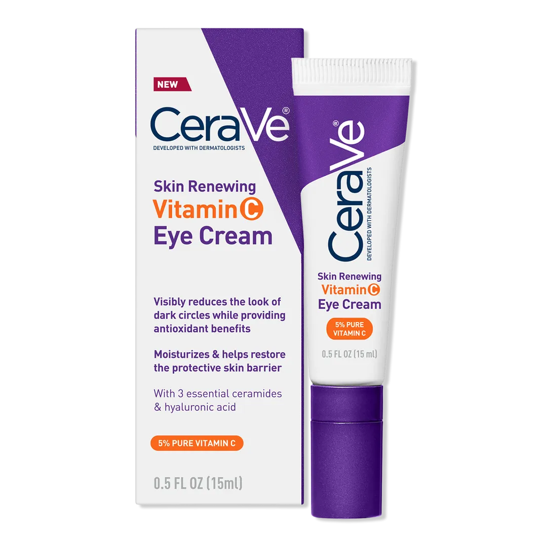 CeraVe Skin Renewing Vitamin C Eye Cream, Anti-Aging Eye Treatment for Dark Circles & Puffiness