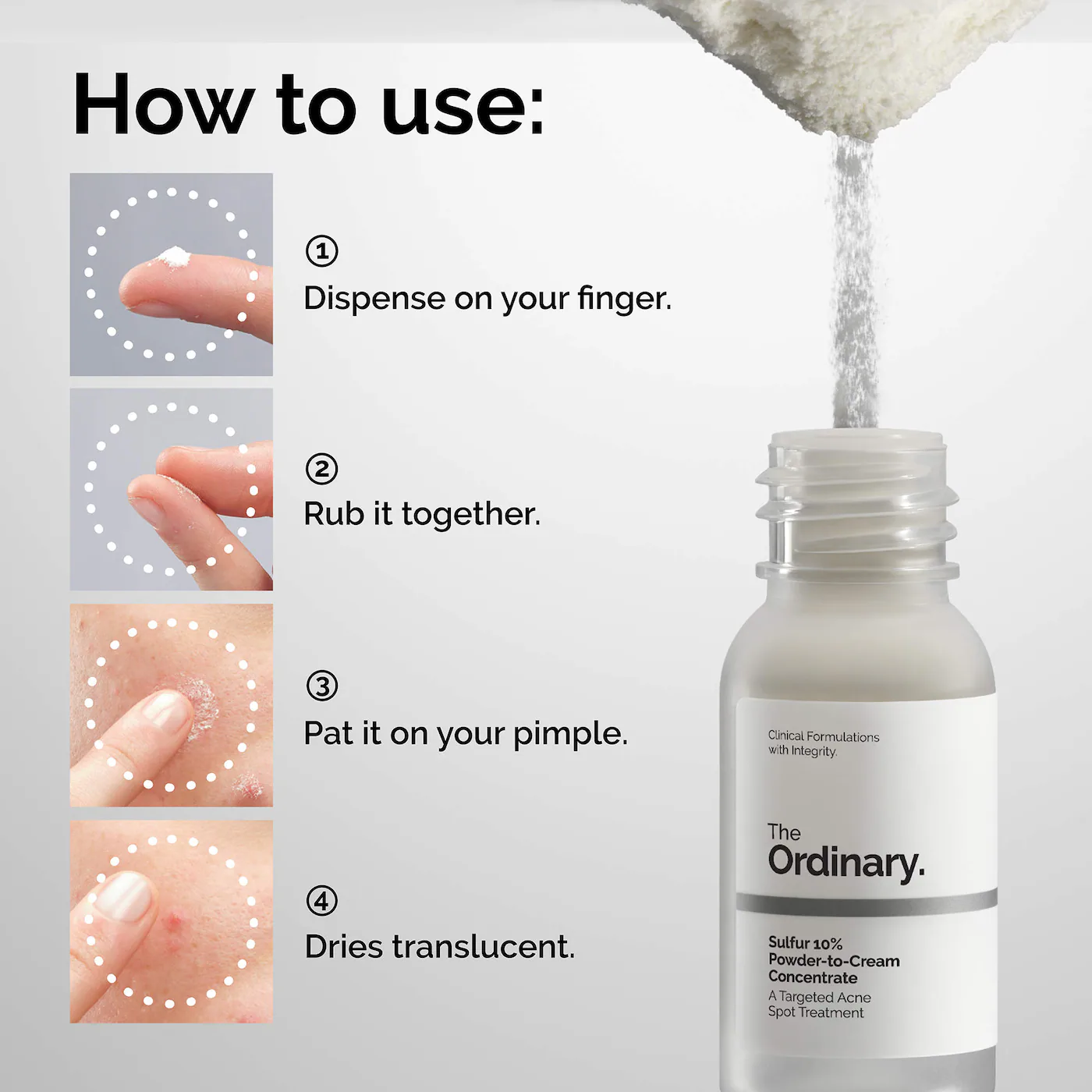 The Ordinary Sulfur 10% Powder-to-Cream Concentrate Acne Spot Treatment - Imagen 4