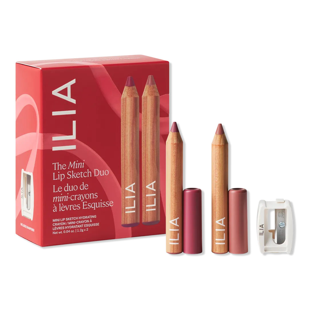 ILIA The Mini Lip Sketch Duo - Clean Mini Lipstick + Lip Liner Set