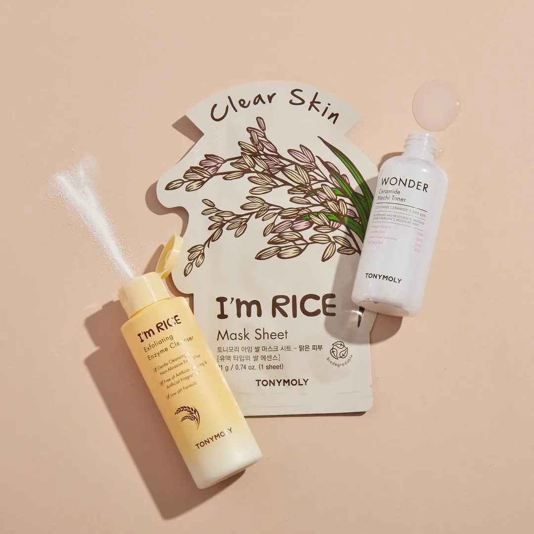 TONYMOLY Skin Clarifying Rice Wonder Travel Trio - Imagen 2