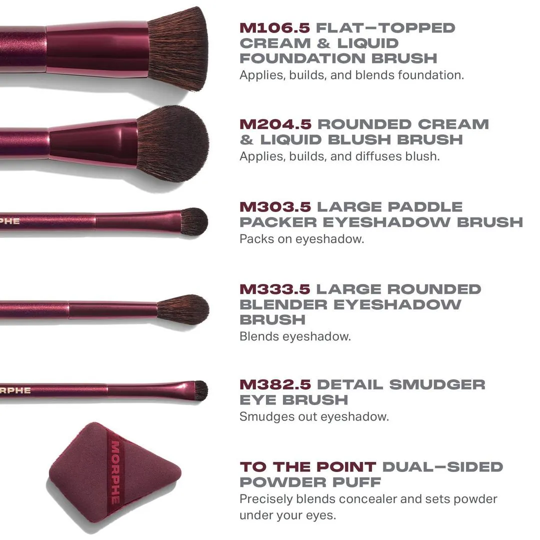 Morphe Rebellious 6-Piece Brush & Tool Set - Imagen 2