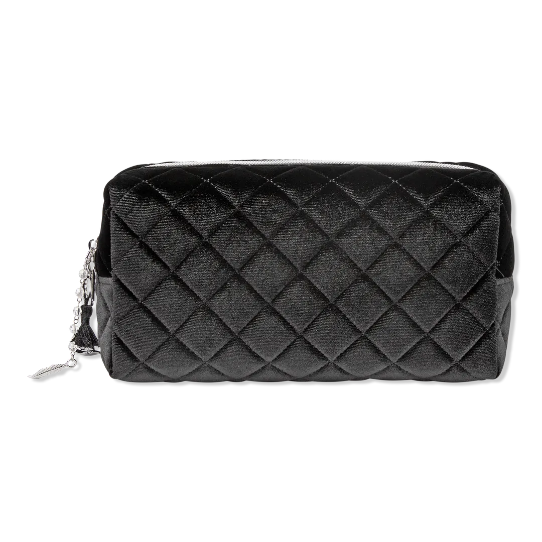 Tartan + Twine Wicked Black Quilted Velvet Loaf Bag