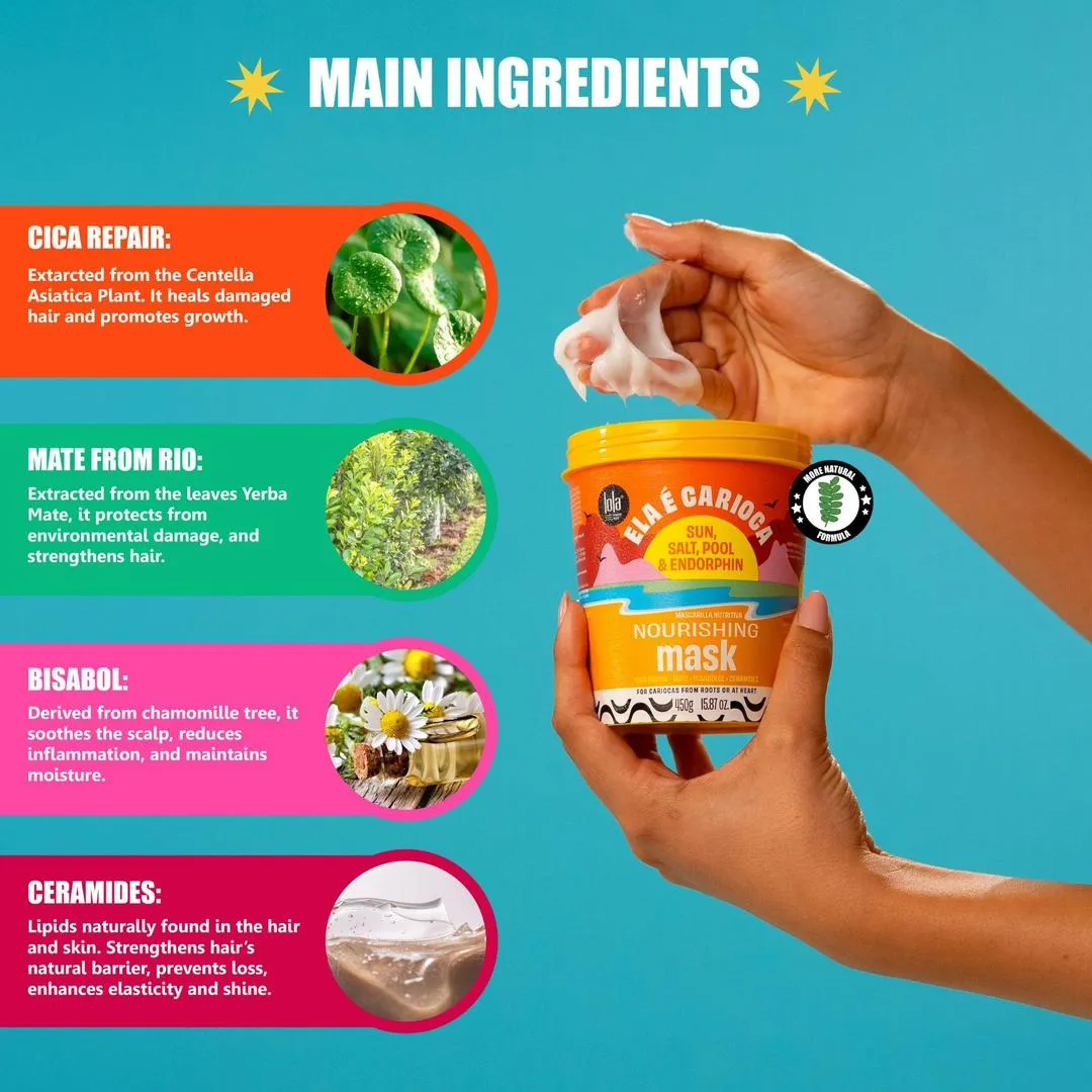 Lola From Rio Ela É Carioca Hair Mask for Dry or Damaged Hair - Imagen 2