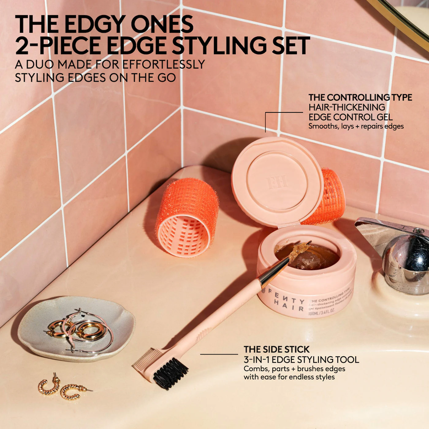 Fenty Beauty by Rihanna The Edgy Ones 2-Piece Edge Styling Hair Gift Set - Imagen 3