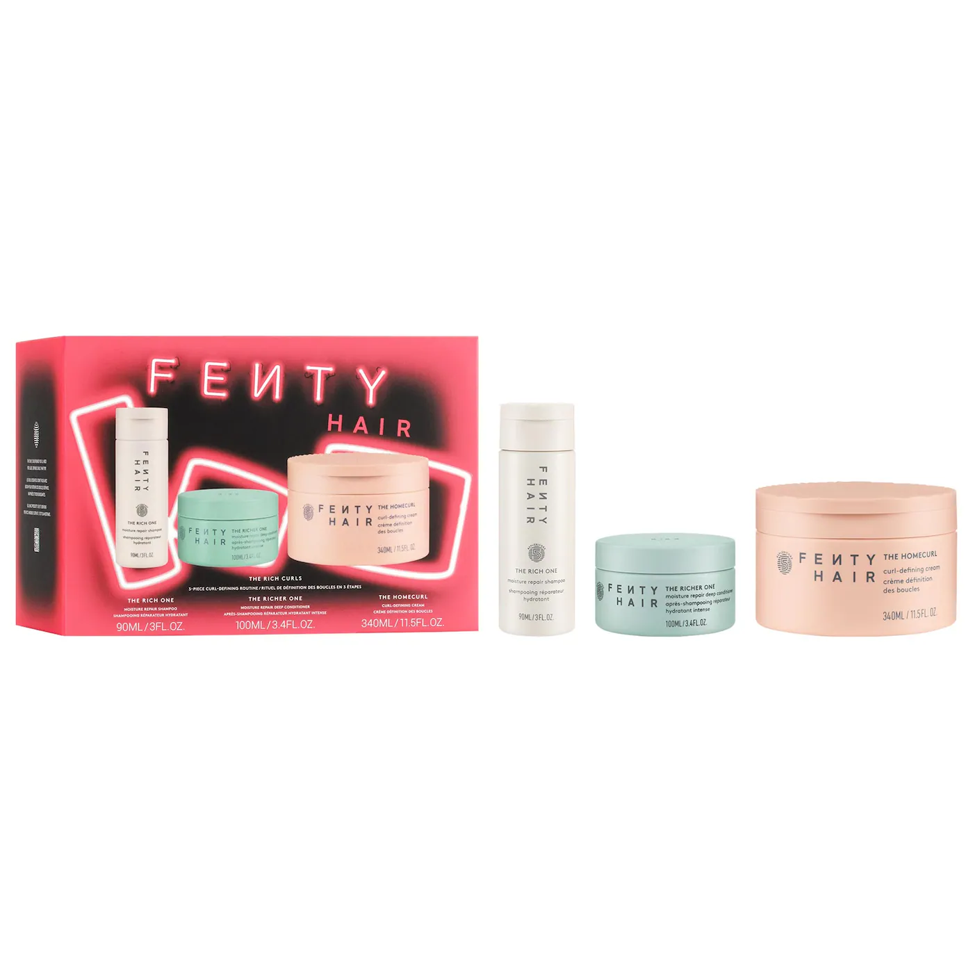 Fenty Beauty by Rihanna The Rich Curls 3-Piece Curl-Defining Hair Gift Set