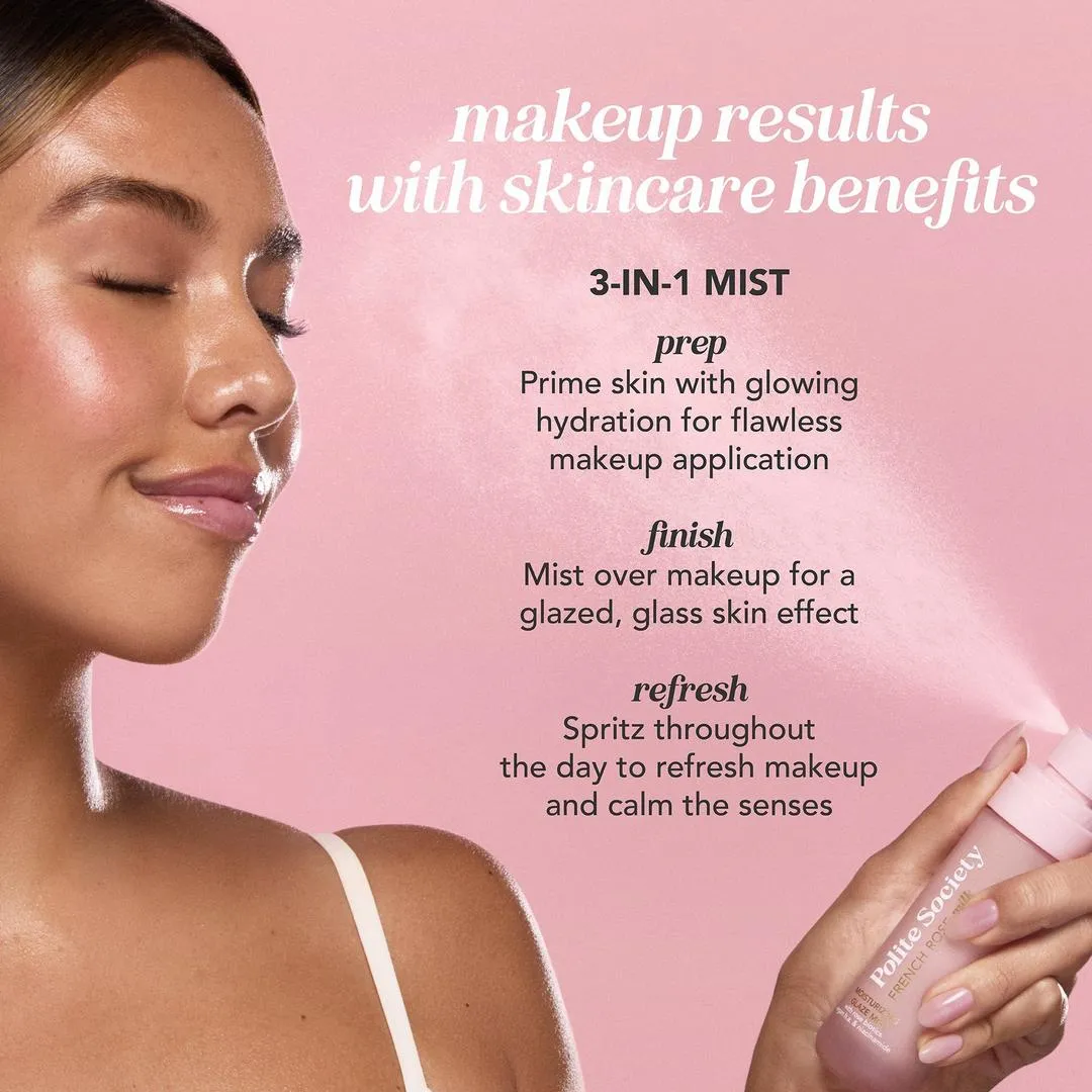Polite Society French Rose Milk Moisturizing Glaze Mist - Imagen 5
