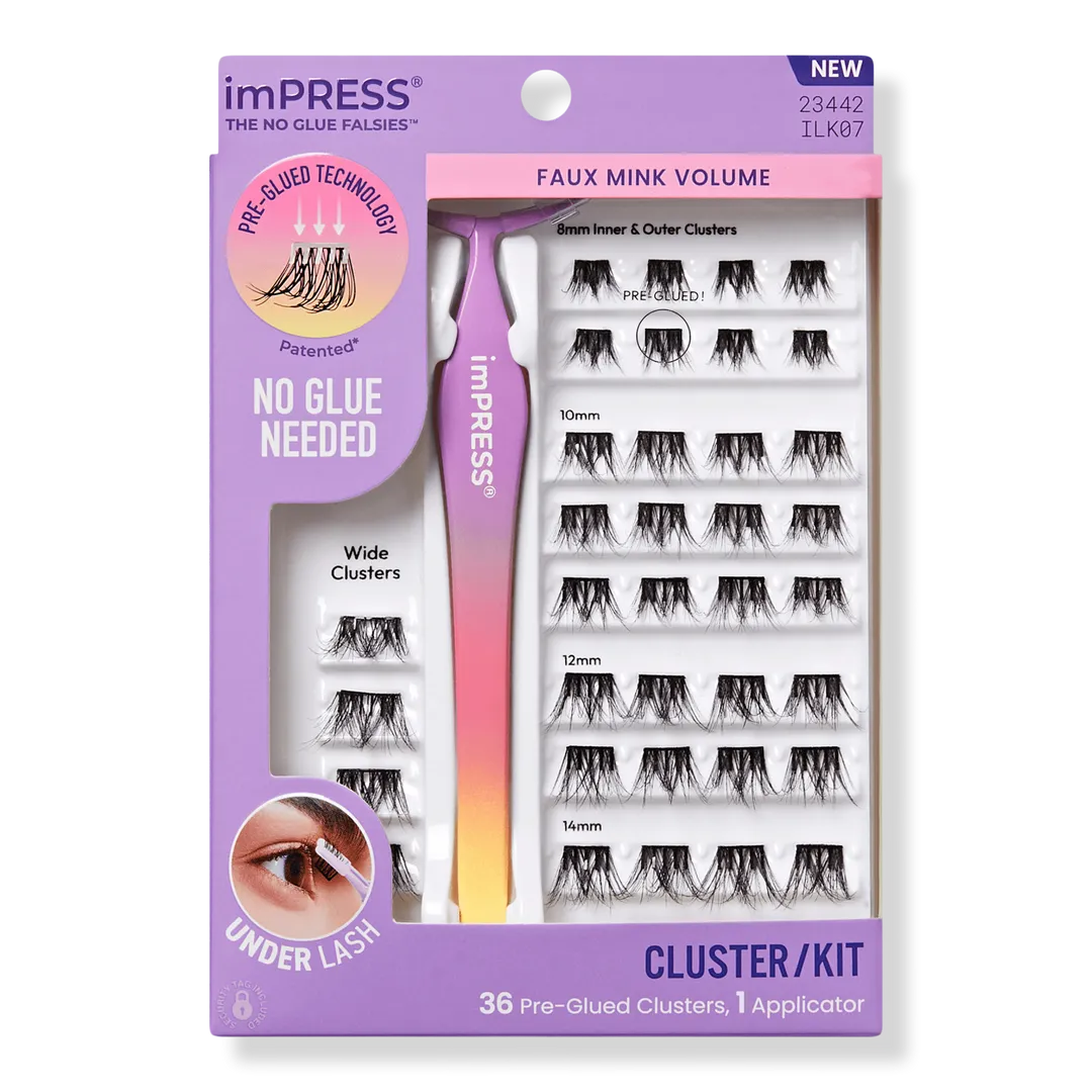 Kiss imPRESS Pre-Glued Lash Clusters Kit