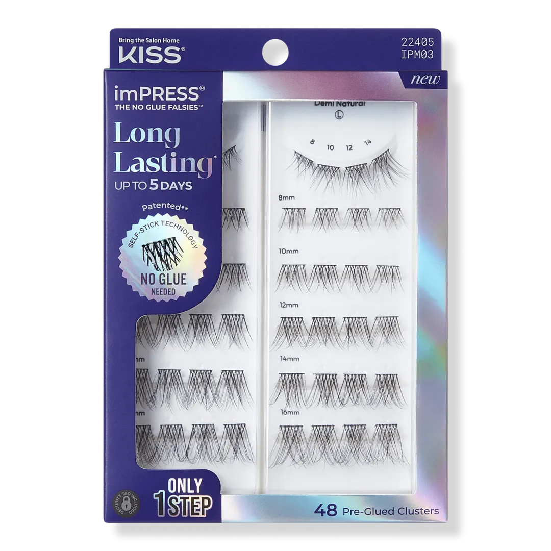 Kiss imPRESS Long Lasting Pre-Glued Lash Clusters Kit
