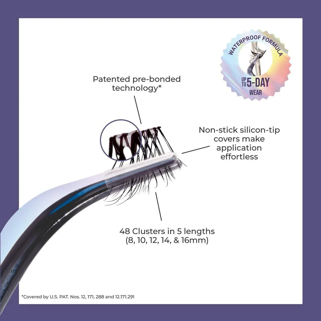 Kiss imPRESS Long Lasting Pre-Glued Lash Clusters Kit - Imagen 2