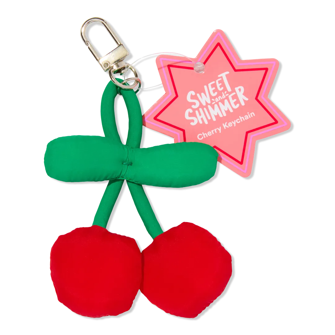 Sweet & Shimmer Puffy Cherry Keychain - Imagen 2