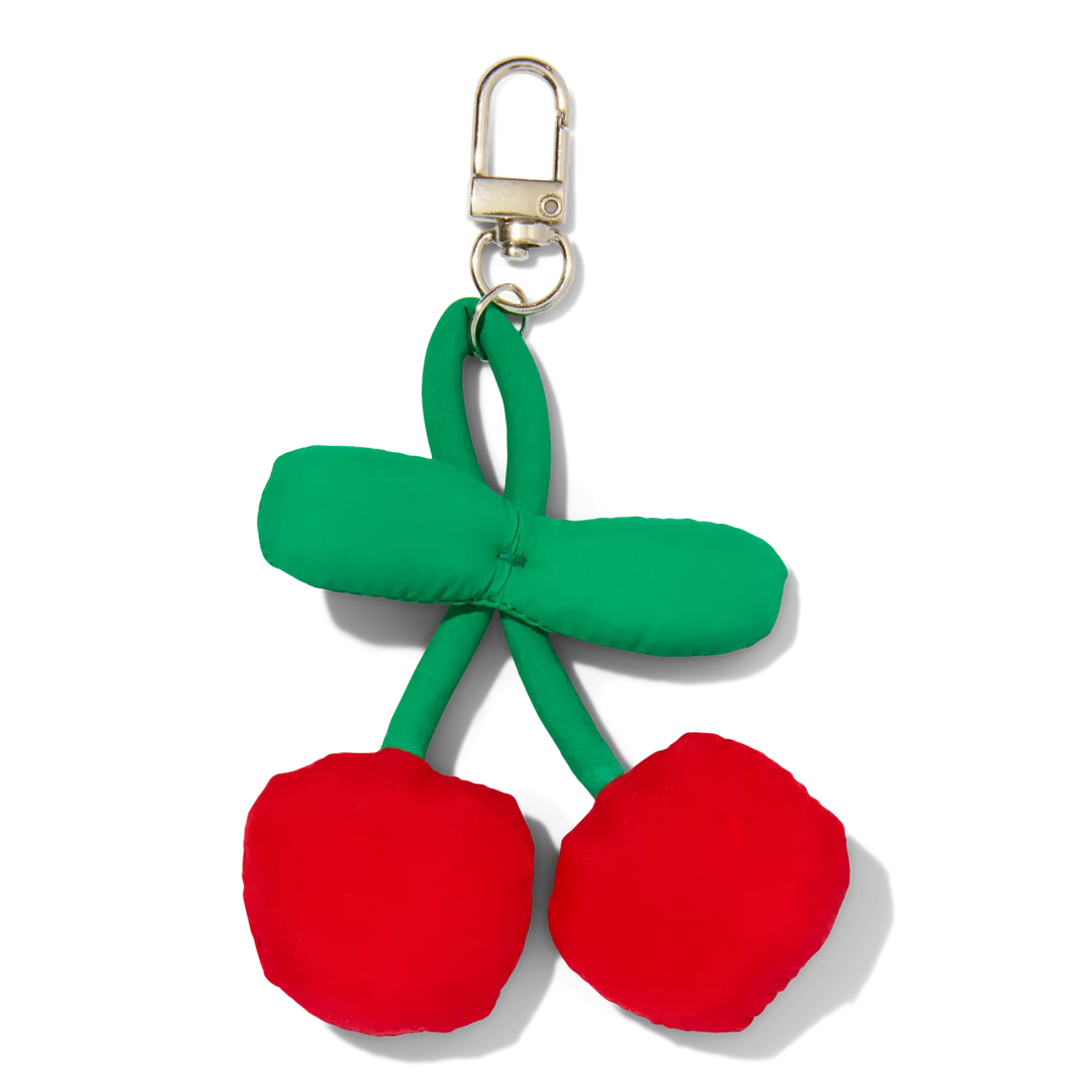 Sweet & Shimmer Puffy Cherry Keychain