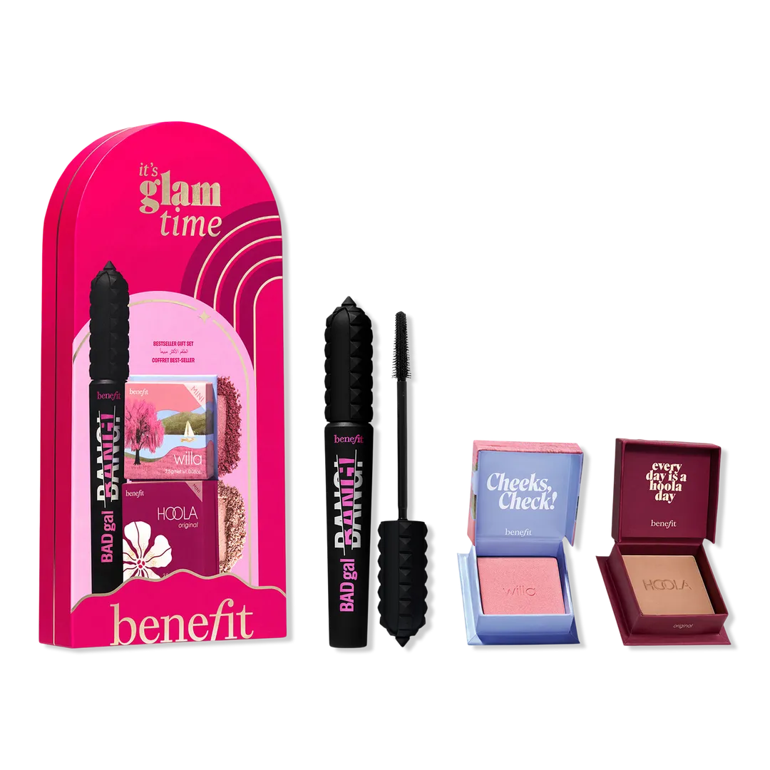 Benefit Cosmetics It’s Glam Time Mascara, Blush & Bronzer Makeup Set