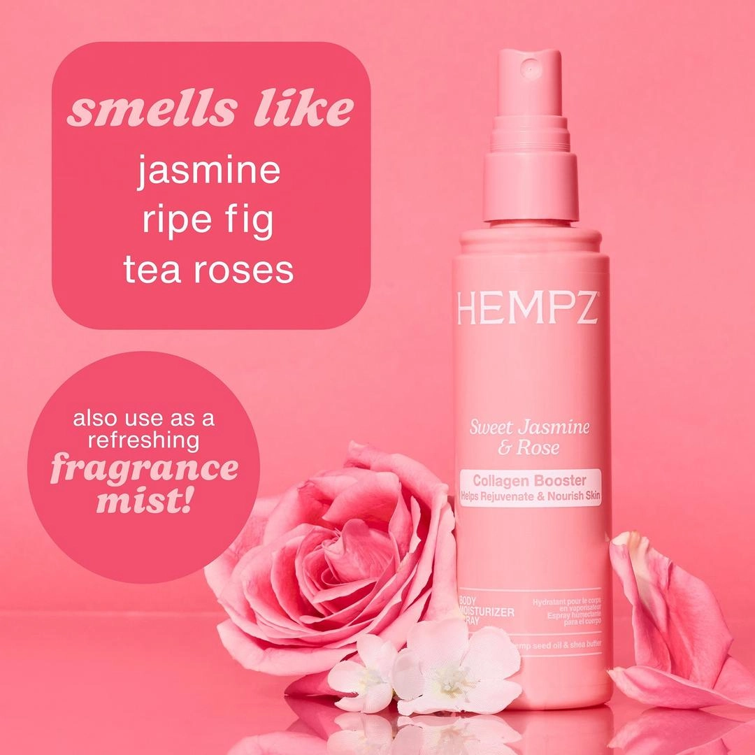 Hempz Sweet Jasmine & Rose Body Moisturizer Spray with Collagen - Imagen 3