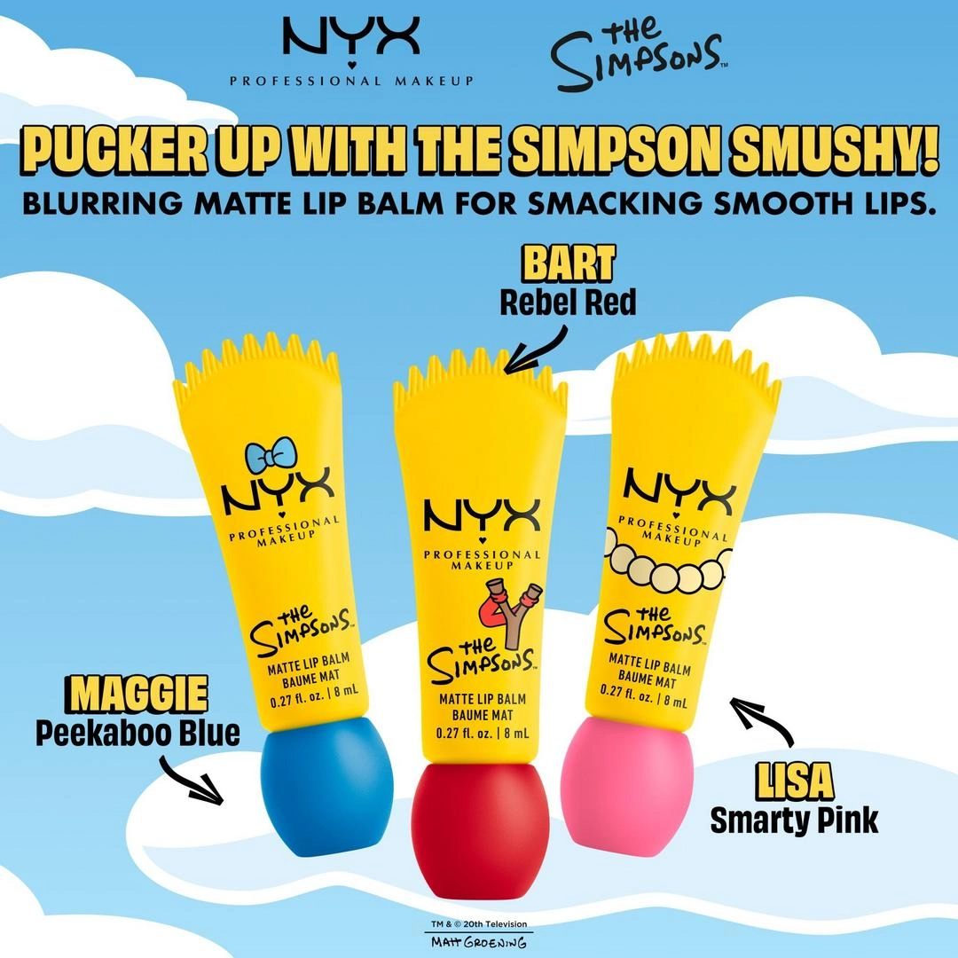 NYX Professional Makeup Simpsons Collab Smushy Matte Lip Balm - Smarty Pink - Imagen 4