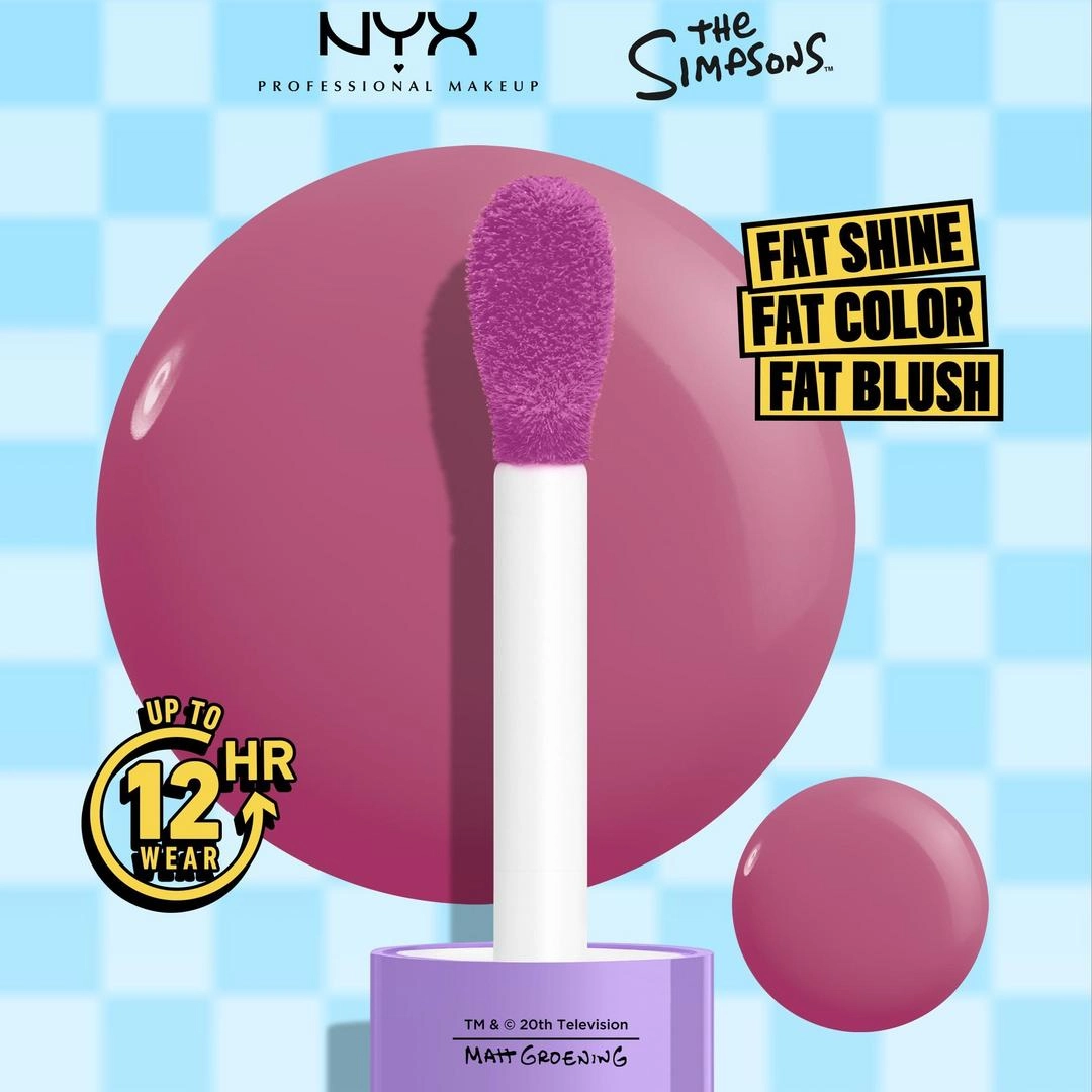 NYX Professional Makeup Simpsons Collab Saucy Sisters' Fat Cheeks Juicy Liquid Blush - Lavender Sass - Imagen 3