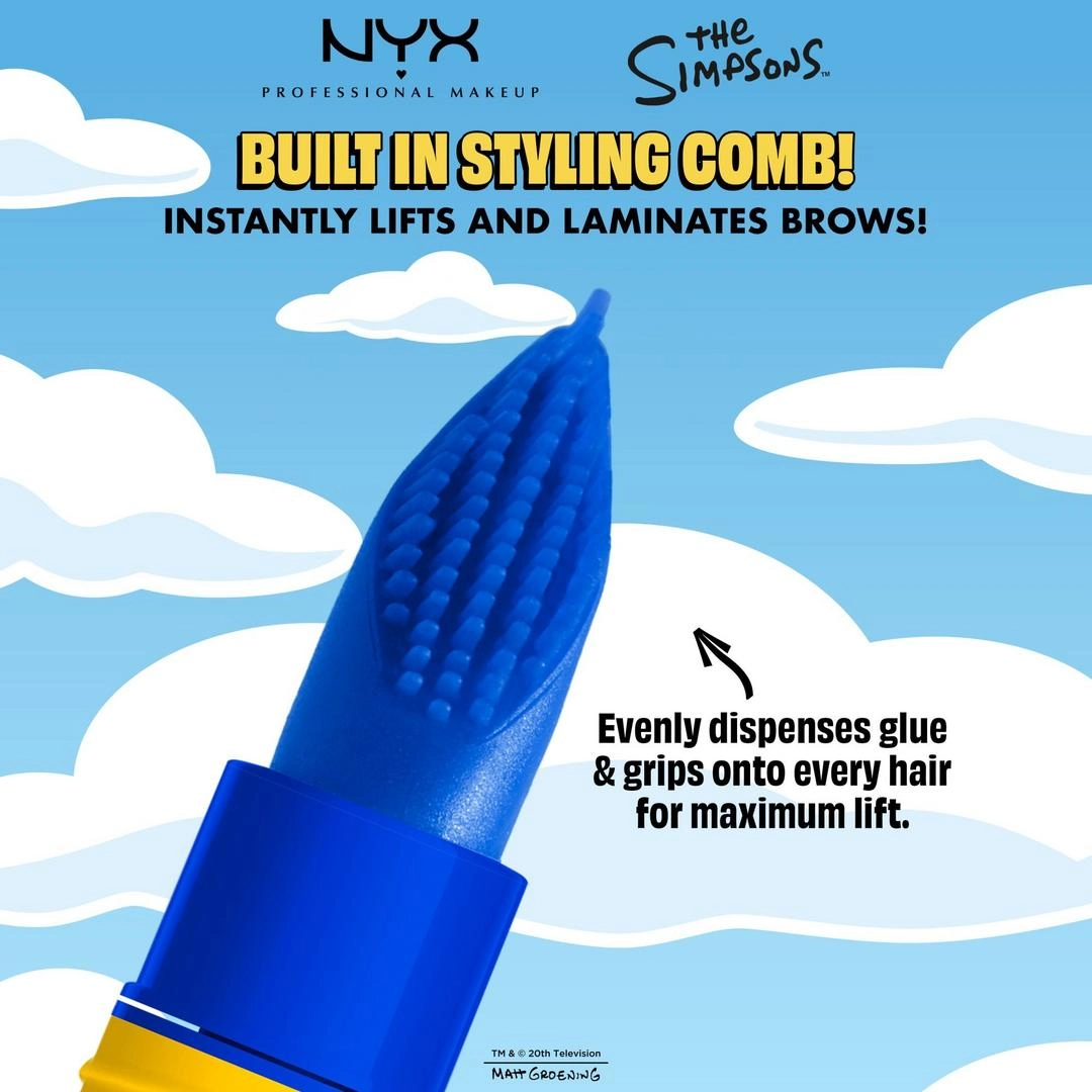 NYX Professional Makeup Simpsons Collab Marge Mega Glue 2-in-1 Brow & Hair Styler - Imagen 2