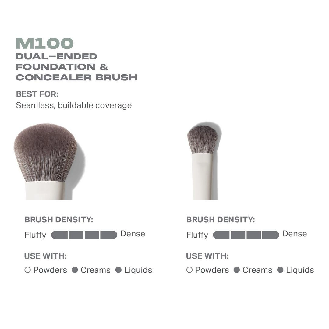 Morphe M100 Dual-Ended Foundation & Concealer Brush - Imagen 3