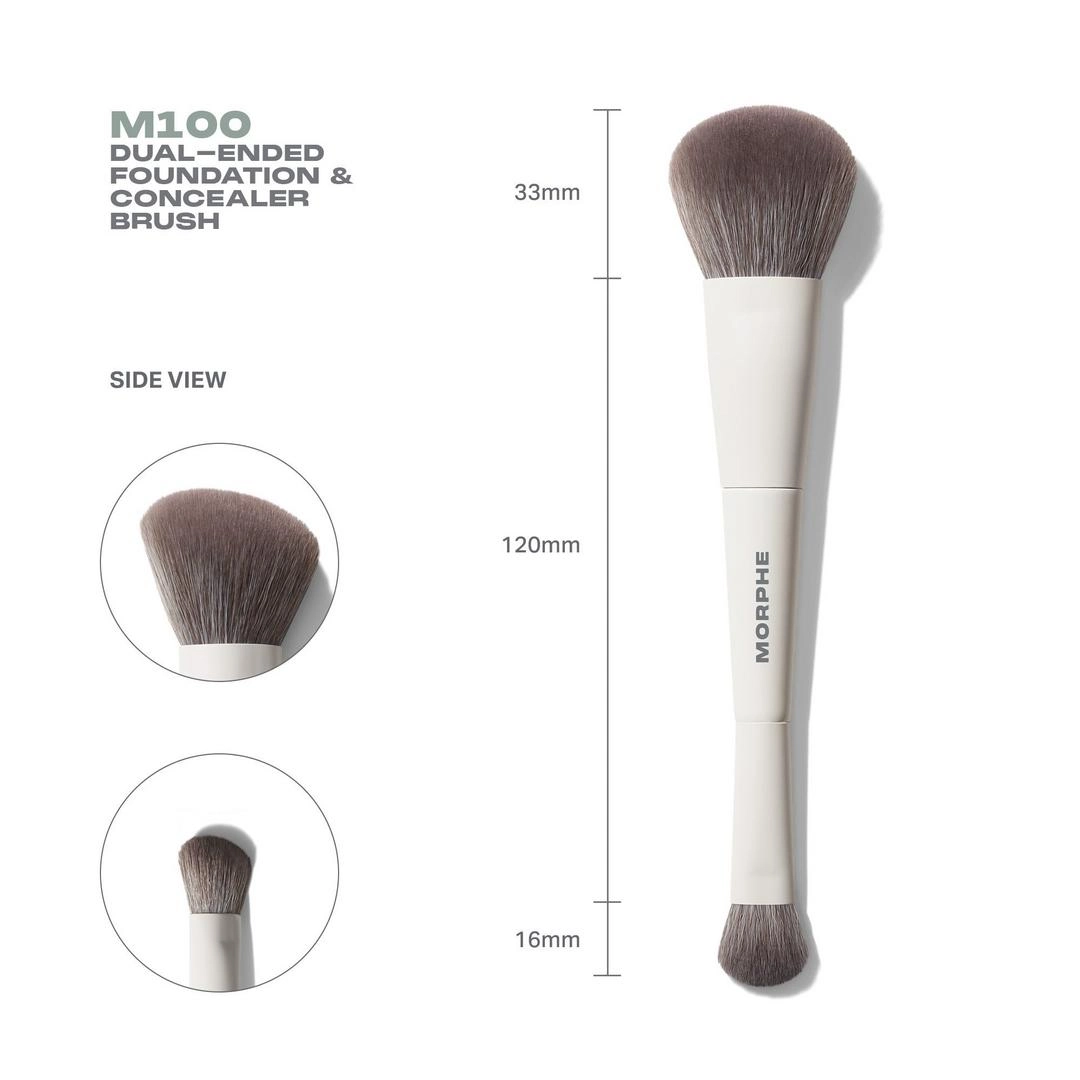 Morphe M100 Dual-Ended Foundation & Concealer Brush - Imagen 2