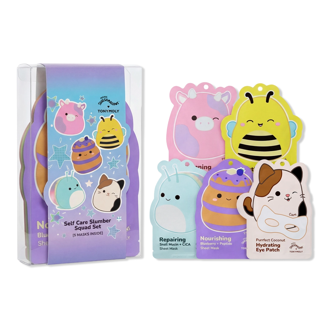 TONYMOLY Squishmallows Slumber Squad Self Care Sheet Mask Set