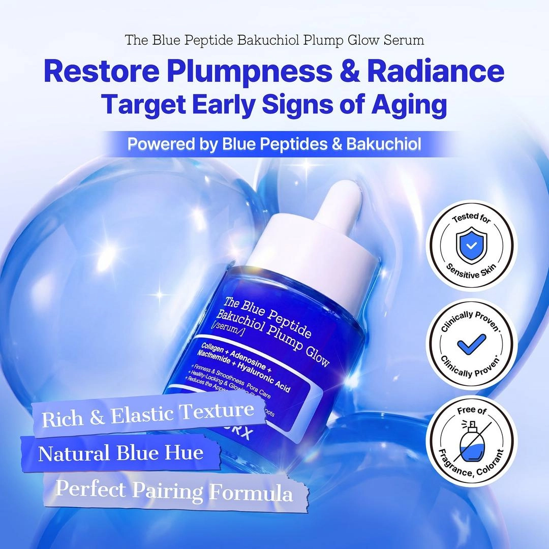 COSRX The Blue Peptide Bakuchiol Plump Glow Serum - Imagen 3