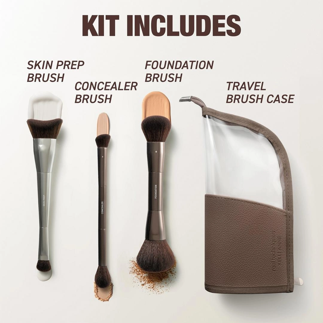 Real Techniques Kelli Anne Light Layers Base Makeup Brush Set - Imagen 3