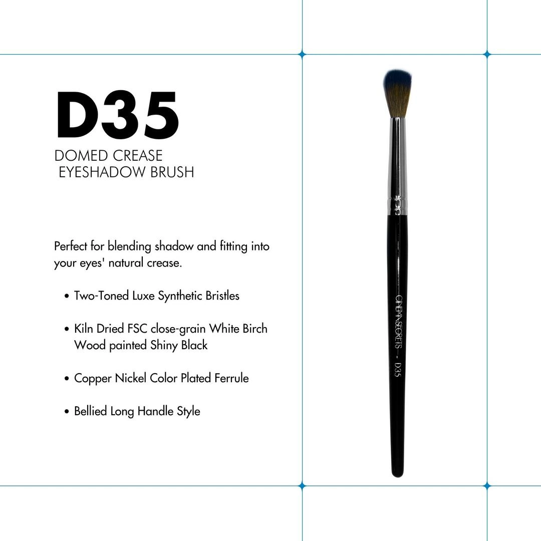 Cinema Secrets D35 - Domed Crease Eyeshadow Brush - Imagen 3