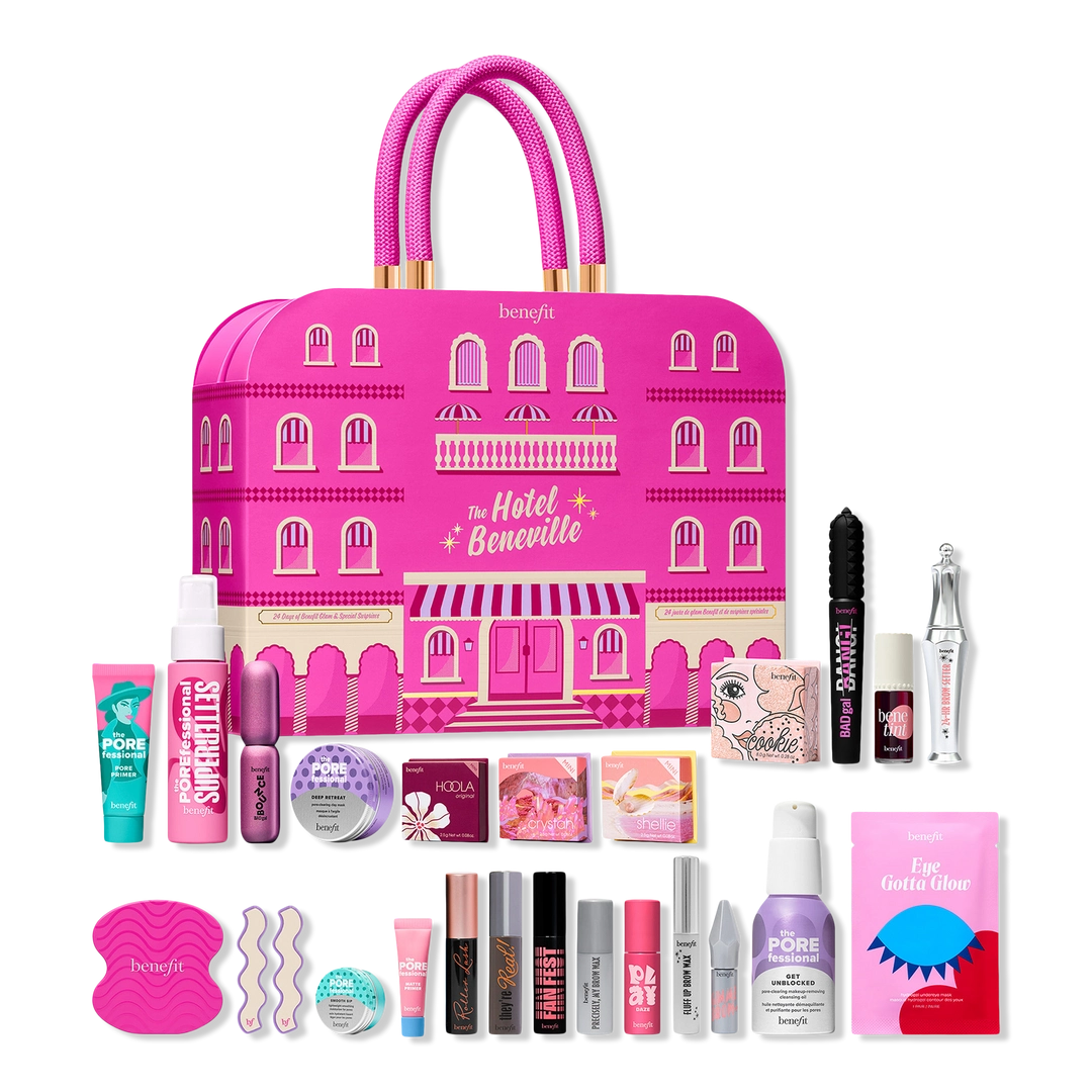 Benefit Cosmetics The Hotel Beneville 24-Day Beauty Advent Calendar Holiday Gift Set