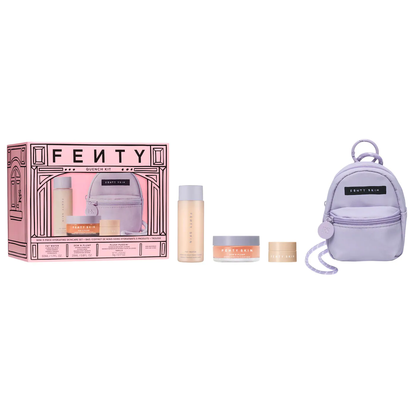 Fenty Beauty by Rihanna Quench Kit Mini 3-Piece Hydrating Skincare Set + Bag