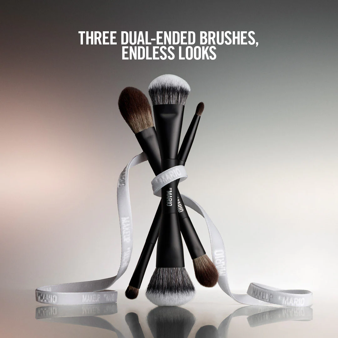 MAKEUP BY MARIO Mario's Face and Eye Trio Cosmetic Brush Set - Imagen 5